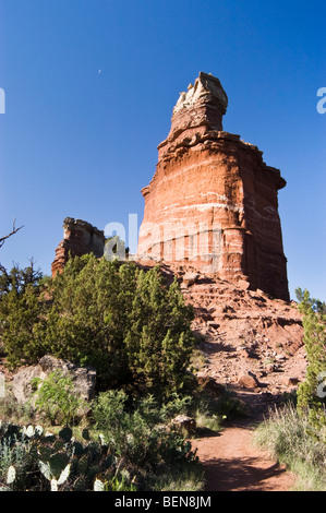 Picco di faro a Palo Duro Canyon State Park in Texas. Foto Stock