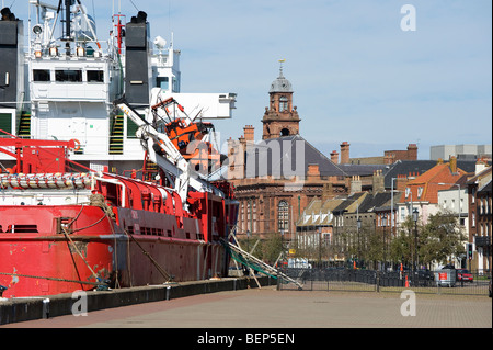Great Yarmouth quay, Norfolk, Inghilterra Foto Stock