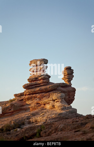 Erosiva formazioni di roccia in Atuel Canyon, San Rafael, provincia di Mendoza, Argentina Foto Stock