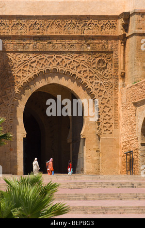 Bab Oudaia, Oudaia Kasbah, Rabat, Marocco, Africa Foto Stock