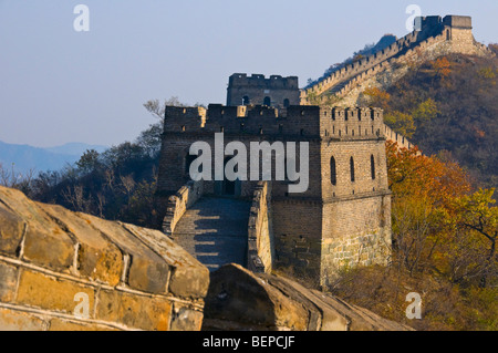 Cina Grande Muraglia a Mutianyu sezione Foto Stock