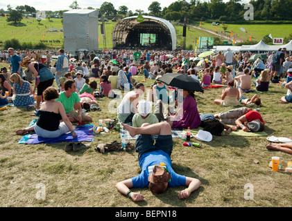 Le persone al Big Chill festival in Gran Bretagna Foto Stock