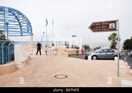 Israele Haifa, la Stella Maris stazione della funivia Foto Stock