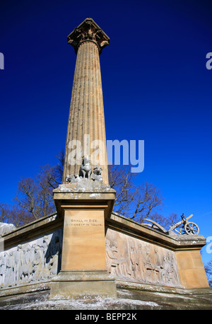 Thomas William Coke Holkham Memorial Hall imponente casa Holkham village Costa North Norfolk England Regno Unito Foto Stock