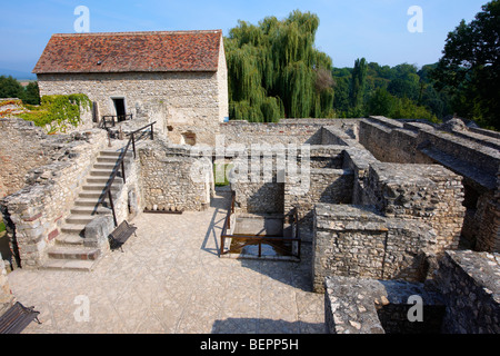 Kinizsi castello, Nagyvdzsony Var, Balaton Ungheria Foto Stock