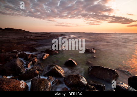 Rocce al tramonto Foto Stock