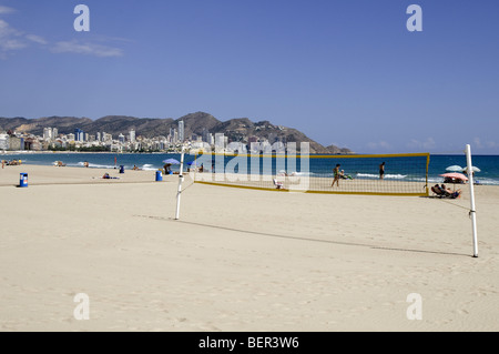 Benidorm è un valenciano città costiere e il comune situato nella comarca di Marina Baixa, nella provincia di Alicante, Spagna Foto Stock