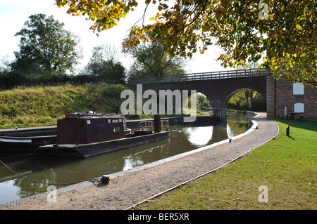 Il Ashby Canal a Moira Forno, Leicestershire, England, Regno Unito Foto Stock