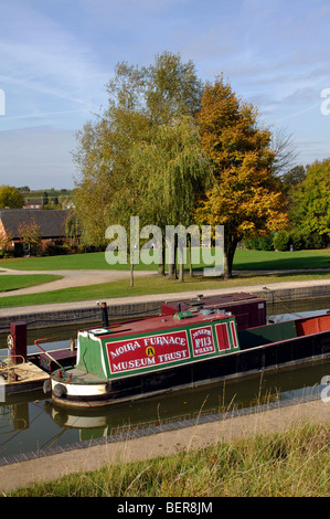 Il Ashby Canal a Moira Forno, Leicestershire, England, Regno Unito Foto Stock