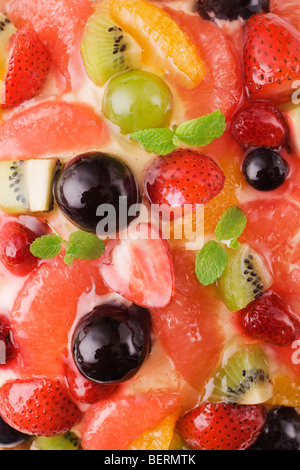 Close up della crostata di frutta, frame completo Foto Stock