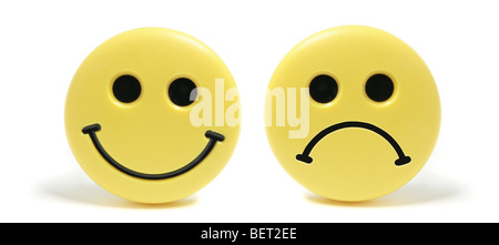 Smiley magneti per il frigo Foto Stock