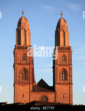 La Svizzera, Zurigo, Grossmunster, Cattedrale Foto Stock