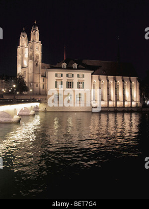 La Svizzera, Zurigo, Grossmunster, Cattedrale Foto Stock