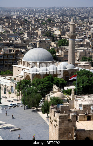 Vista urbano di Aleppo, Siria, Medio Oriente Foto Stock