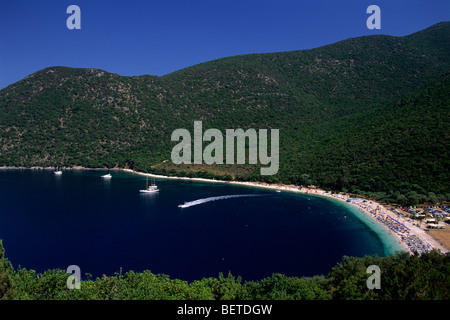 Grecia, Isole Ionie, Cefalonia, spiaggia di Antisamos Foto Stock