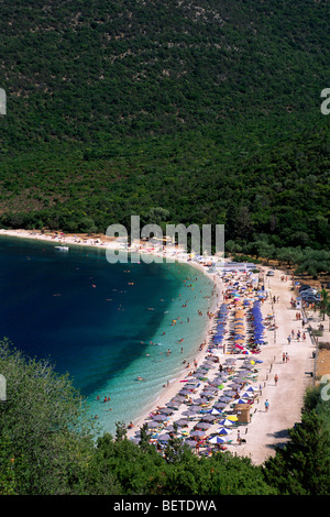 Grecia, Isole Ionie, Cefalonia, spiaggia di Antisamos Foto Stock