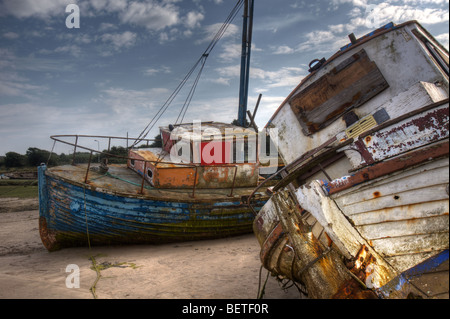 Vecchie barche Walney, Barrow Foto Stock