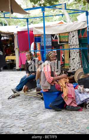 Piazza Greenmarket venditore - Cape Town Foto Stock