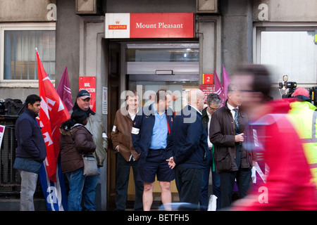 CWU Picket - sciopero postale 2009 Foto Stock