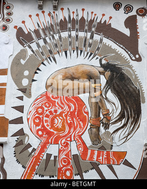 Mama Africa illustrazione di parete - Cape Town Foto Stock