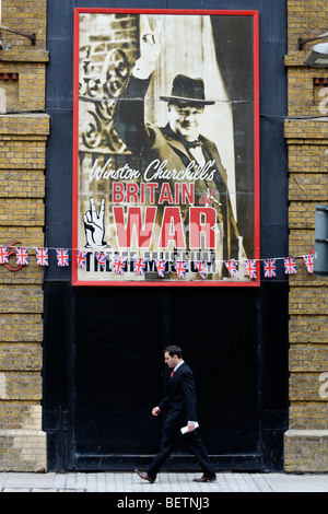 Winston Churchil Esperienza della Gran Bretagna in Guerra in Tooley Street. Londra. La Gran Bretagna. Regno Unito Foto Stock