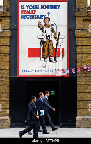 Gran Bretagna in Guerra di segno di esperienza in Tooley Street. Londra. La Gran Bretagna. Regno Unito Foto Stock