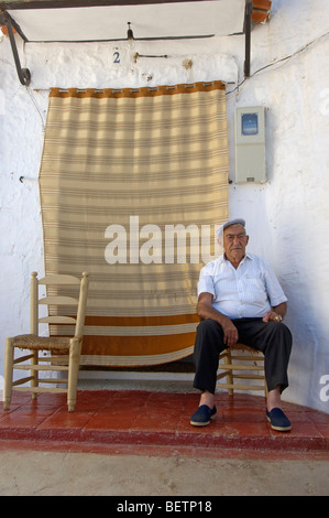 Casa-grotta a Santiago troglodite trimestre. A Guadix. Marquesado regione. Provincia di Granada. andalusia. Spagna Foto Stock