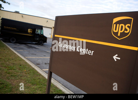 18 Ottobre 2009 - Frederick, Maryland - il gigante delle spedizioni UPS è impostato per annunciare il suo terzo trimestre utile relazione su ottobre 22. Foto Stock