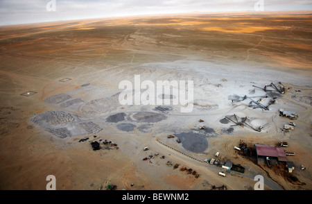 Vista aerea del deserto dal piano Swakopmund Namibia Foto Stock