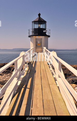 Marshall Point Lighthouse, Port Clyde, Maine, Stati Uniti d'America Foto Stock