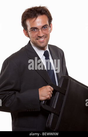 Bel giovane ventenne dai capelli scuri uomo Foto Stock