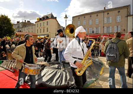 Le fanfare Jazz a Parthenay Deux-Sevres Francia Foto Stock