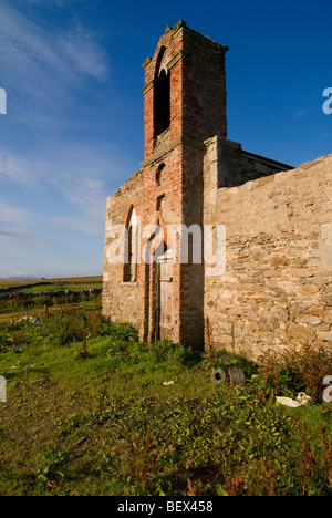 Visualizzazione verticale di Brough Lodge casa sulle Isole Shetland isola di Fetlar Foto Stock