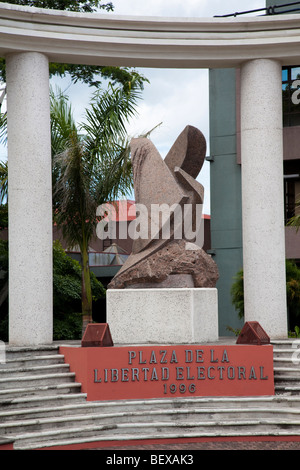 Plaza de la Libertad, elettorale San Jose, Costa Rica. Foto Stock