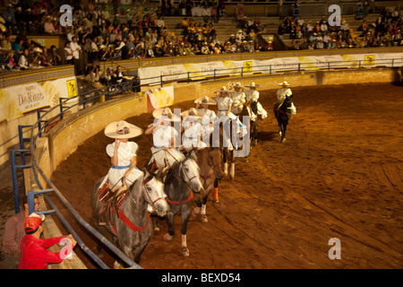 Lienzo Charro, Charreda Show e Fiesta, Guadalajara, Jalisco, Messico Foto Stock