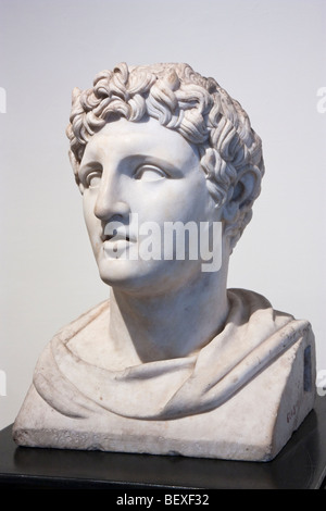 Busto di Demetrios Poliorketes dalla Villa dei Papiri. Museo Archeologico Nazionale di Napoli. Foto Stock