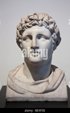 Busto di Demetrios Poliorketes dalla Villa dei Papiri. Museo Archeologico Nazionale di Napoli. Foto Stock