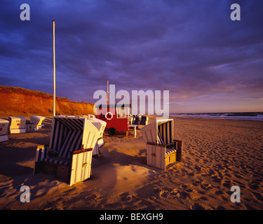 Spiaggia, Kampen, Sylt, SCHLESWIG-HOLSTEIN, Germania Foto Stock