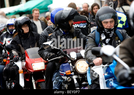 Il Brightona annuale per moto e hot rod evento in aiuto del Sussex cuore la carità, Madera Drive, Brighton East Sussex, Regno Unito. Foto Stock