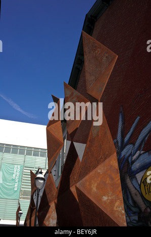 Graffiti su strada a Montreal, Quebec Foto Stock