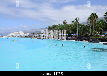 Lago Martianez, Puerto de la Cruz, Isola Canarie Tenerife, Spagna Foto Stock