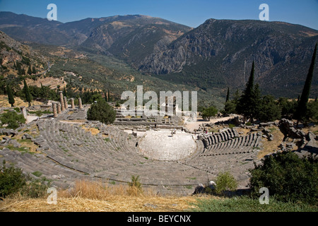 Antica Delphi Monte Parnassus Sterea Ellada Grecia Foto Stock