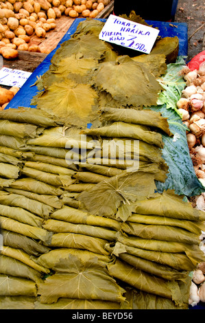 Mercato Beykoz Istanbul uva da vino lascia la Turchia asiatica islam musulmani parte del Bosforo Foto Stock
