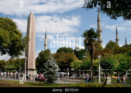 Istanbul Obelisco Egiziano Hippodrome Sultanahmet Foto Stock