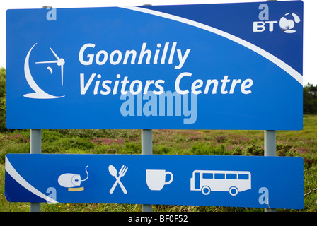 BT Goonhilly in groppa stazione satellitare Cornwall Regno Unito Foto Stock