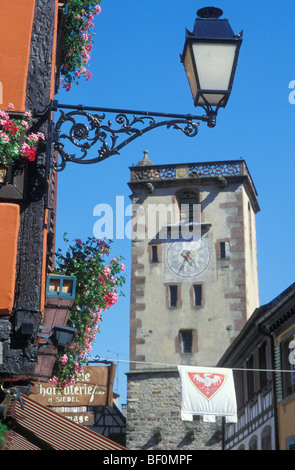 Tower Tours de Bouchers Ribeauville, Alsazia, Francia Foto Stock