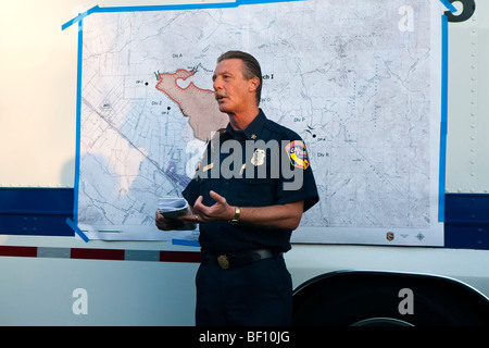 Wildland vigili del fuoco presso la California Gloria wildfire nella contea di Monterey. CALFIRE / CDF Foto Stock