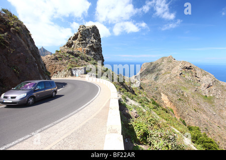 Tenerife, Isole Canarie, Roques de Anaga, montagne di Anaga, paesaggio di montagna Foto Stock