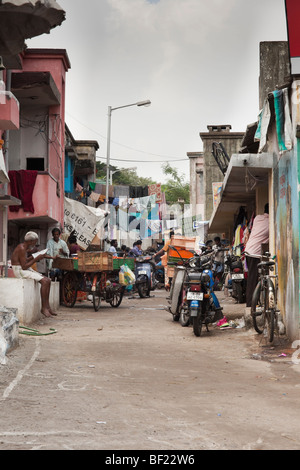 Indian street scene. Chennai Tamil Nadu India Foto Stock