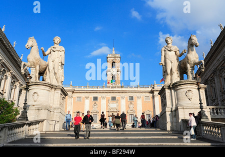 Palazzo Senatoriale in piazza capitolina, Roma, Italia Foto Stock